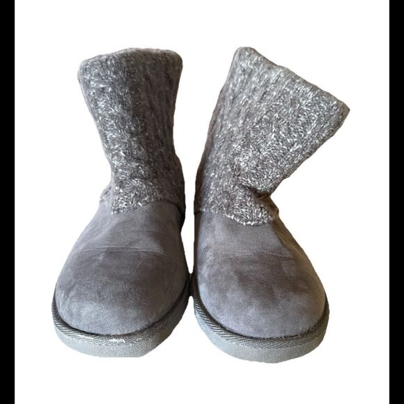 Makalu Dacia Tweed Wool Top Women's Gray Boots Size 8M - Picture 1 of 7